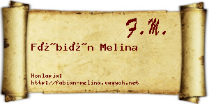 Fábián Melina névjegykártya